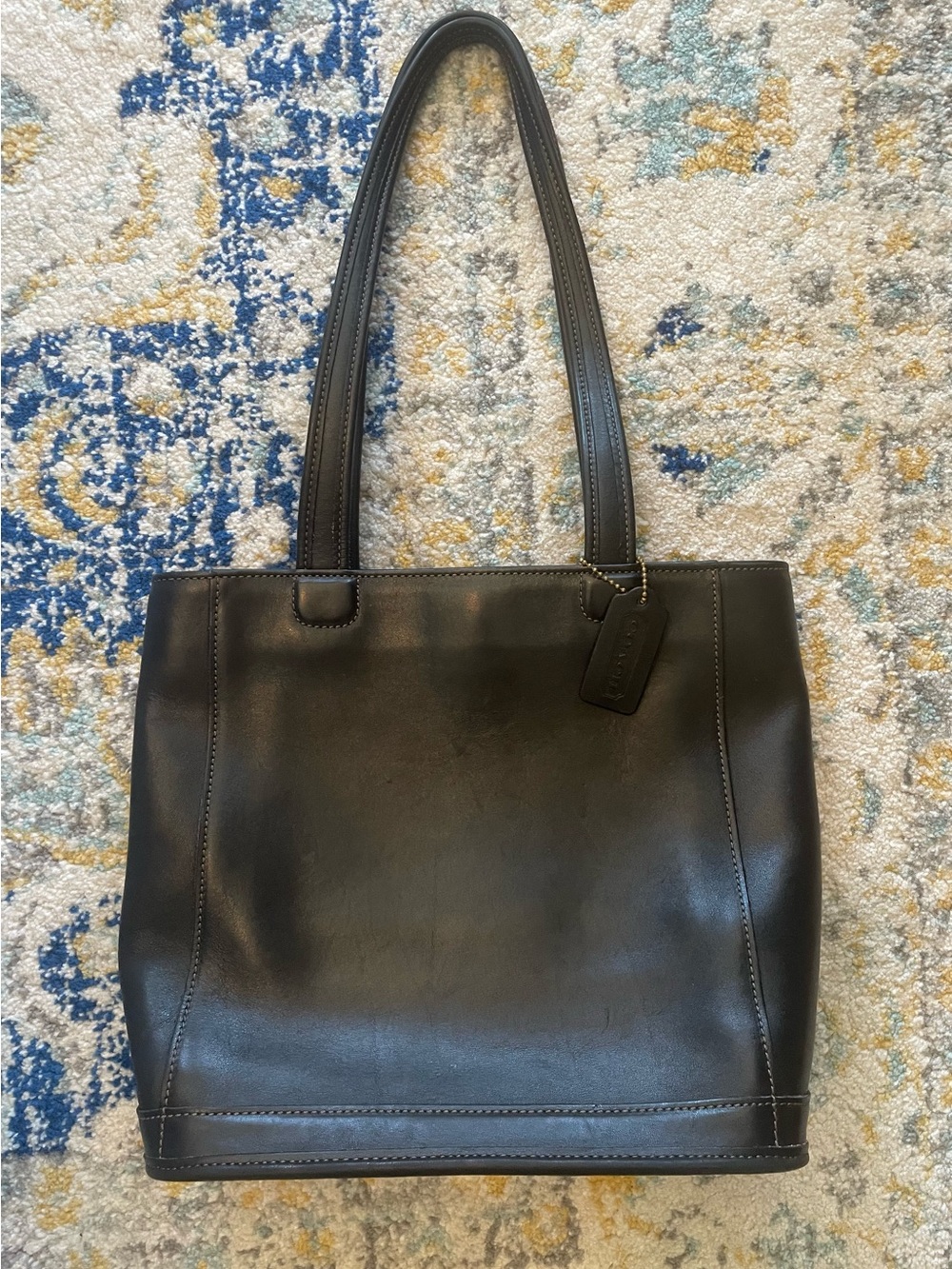 Coach Vintage Bleeker Leather Bucket Bag Black 9305